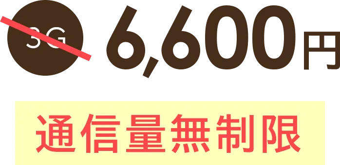 通常3Gが通信量無制限