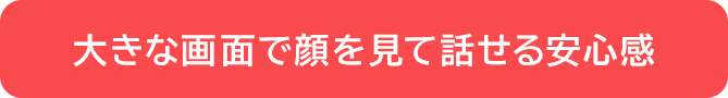 大きな画面で顔を見て話せる安心感