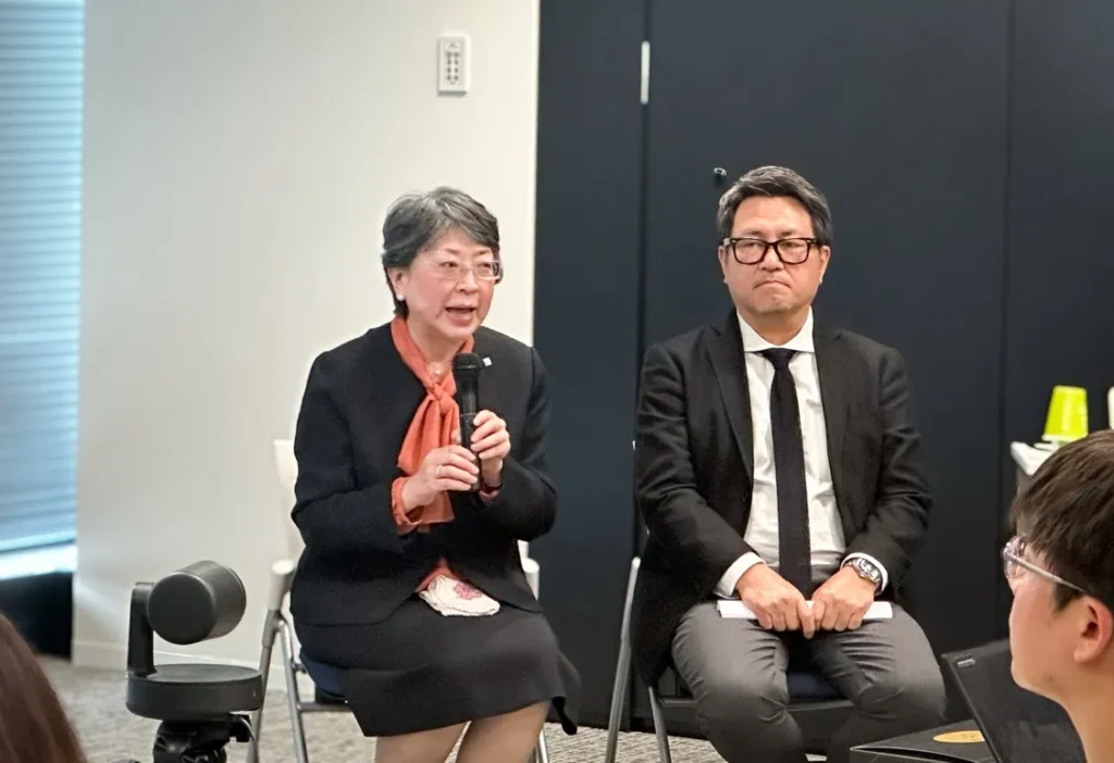 左:大正大学 宮崎牧子 氏、右:東急不動産 松井康明 氏